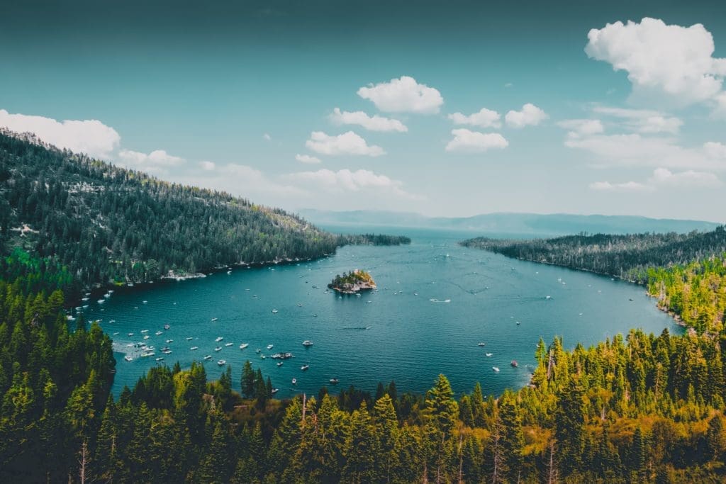 Emerald Bay in Lake Tahoe during summer