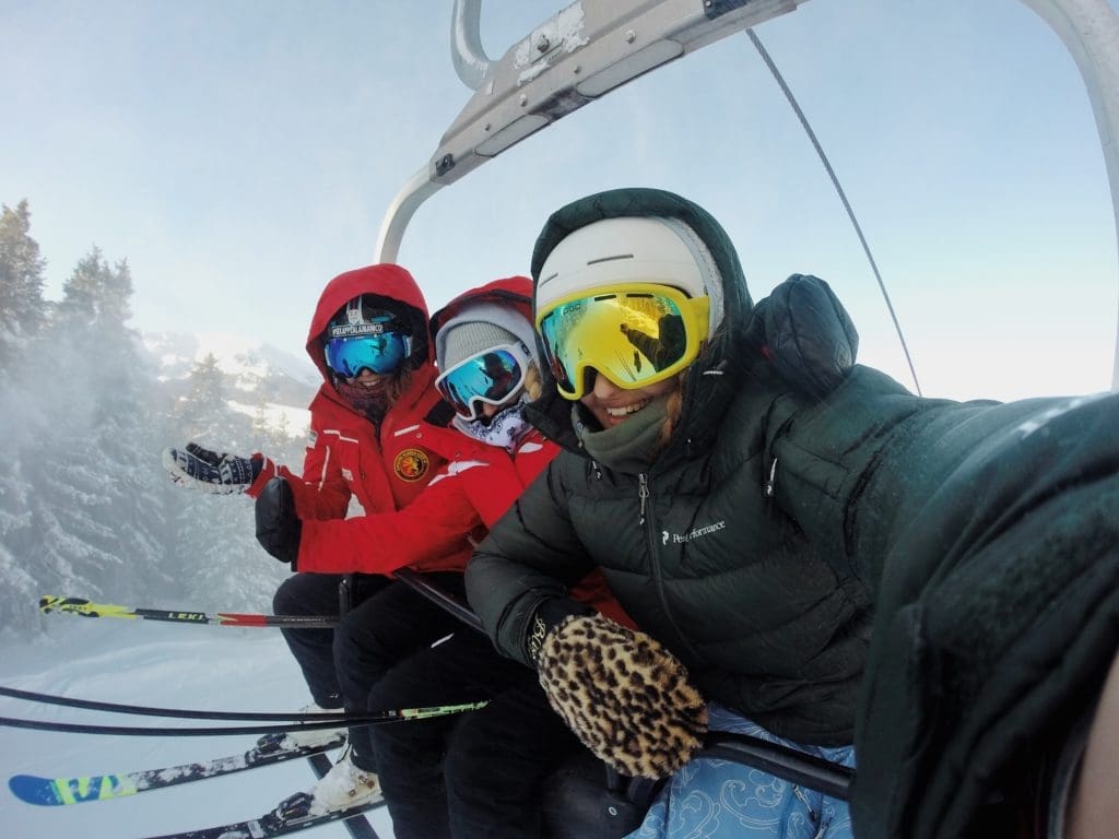Selfie on the ski lift