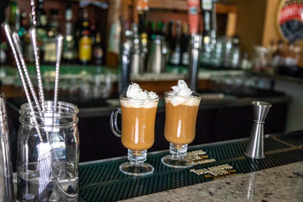 Irish Coffees at Ten Crows Bbq In South Lake Tahoe