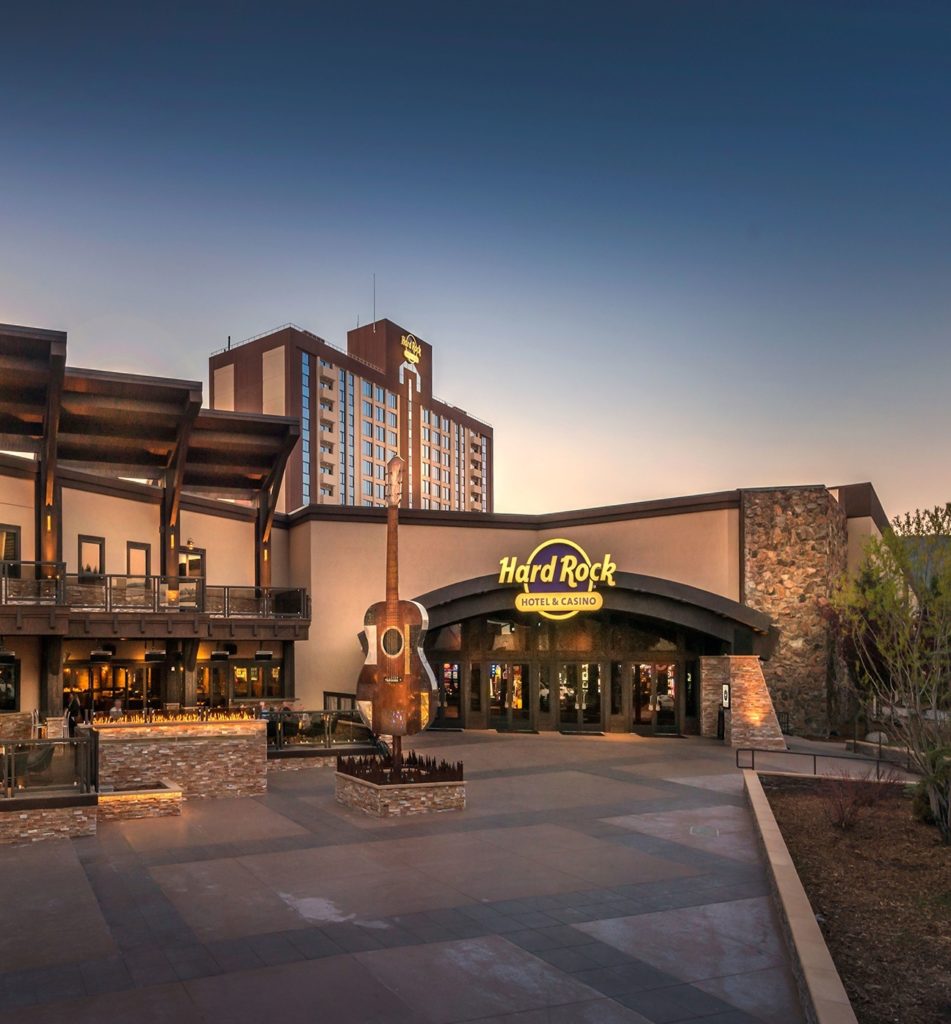 Exterior of Hard Rock Hotel and casino in south lake tahoe