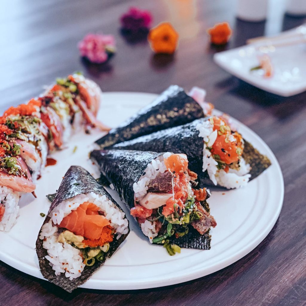 Hand rolls at Yugen Sushi in South Lake Tahoe