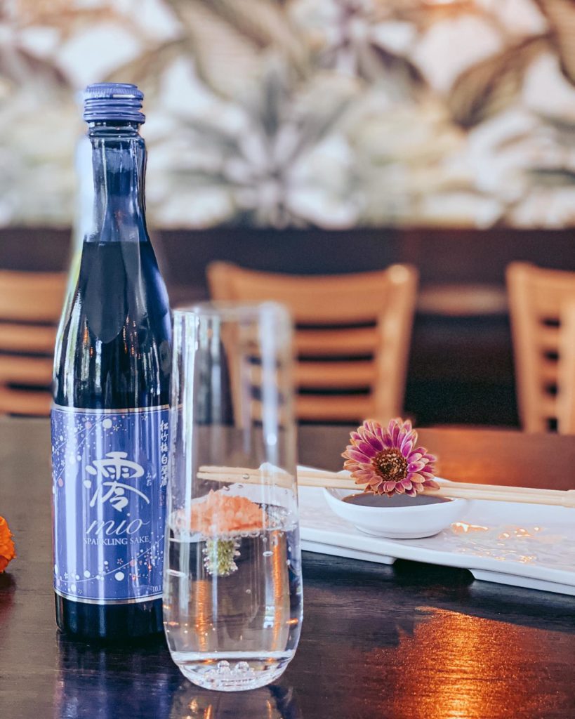 Sparkling Sake at Yugen Sushi in South Lake Tahoe