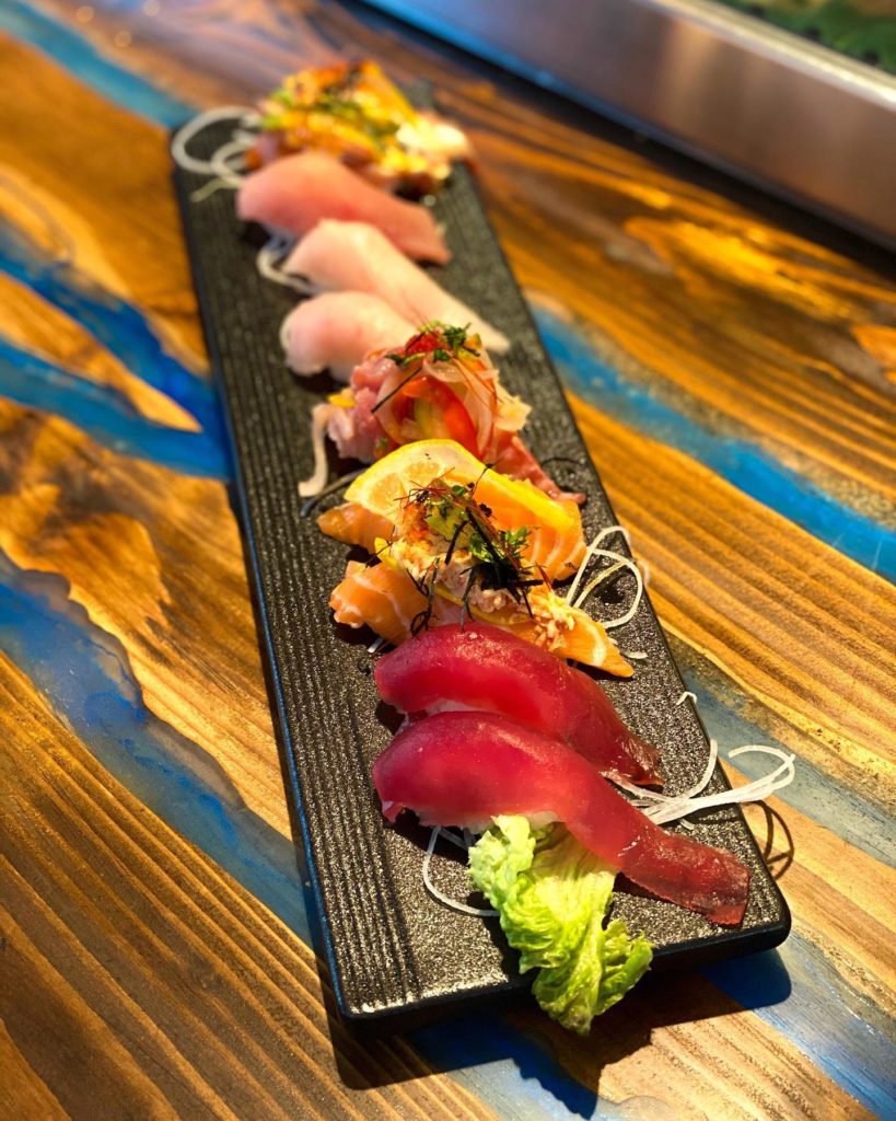Nigiri sushi platter at Yugen in South Lake Tahoe