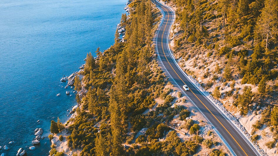 Highway Around Lake Tahoe