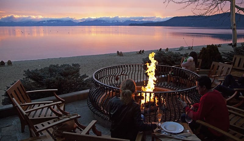 Fire pit at Lone Eagle Grille in Incline Village