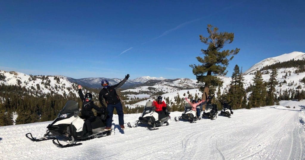 Snowmobile tour in Lake Tahoe