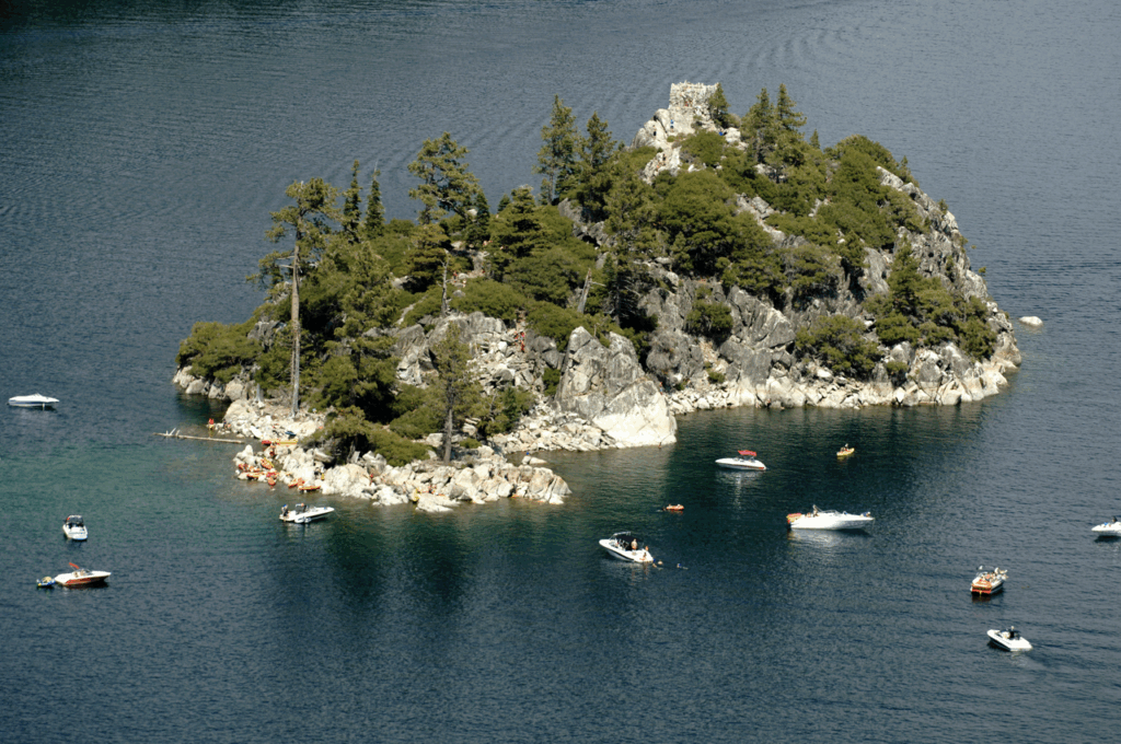 Boats around Emerald Bay