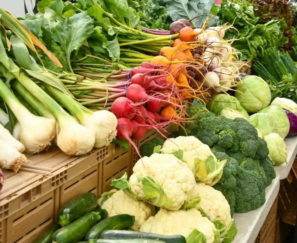 Fresh vegetables at the farmer's market