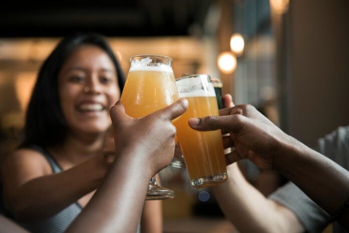 Drinking craft beer