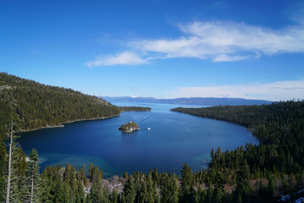 Emerald bay from above